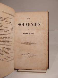 Souvenirs de Madame de Bawr. Ouvrage entièrement inédit.