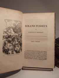 Roland furieux (Orlando Furioso). Nouvelle traduction, avec la vie de l'Arioste et des notes sur les romans chevaleresques, les traditions orientales, les chroniques, les chants de trouvères et des troubadours comparés au poème de l'Arioste, par M. A. Mazuy.