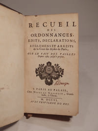Recueil des ordonnances, édits, déclarations, règlemens et arrests de la Cour des Aydes de Paris, sur le fait des tailles, depuis 1583 jusqu'à présent.