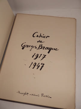 Cahier de Georges Braque 1917 1947. BRAQUE (Georges)
