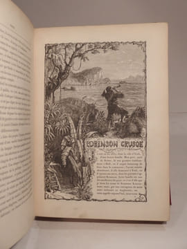 Robinson Crusoé. Précédé d'une Notice sur la vie et les ouvrages de l'auteur illustré de cent gravures.. DE FOE (Daniel)