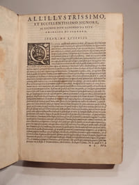 Orlando Furioso di M. Lodovico Ariosto, tutto ricorretto et di nuove figure adornato. Con le Annotationi, gli Avvertimenti, & le Dichiarationi de Ieronimo Ruscelli. La Vita dell'Autore desritta dal Signor Giovan Battista Pigna. Gli Scontri de' luoghi mutati dall'Autore doppo la prima impressione. La Dichiaratione di tutte leIstorie, & Favole toccate nel presente libro, fatta da M. Nicolo Eugenico. Di nuovo aggiuntovi Li Cinque Canti, del medesimo Autore. Et una Tavola de' principii di tutte le Stanze. Con altre cose utili, & necessarie.