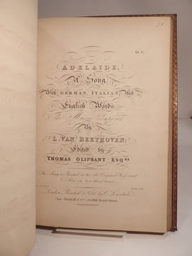 Collection of 64 Musical Scores / Recueil de 64 partitions de musique : In Happier Hours! by Thomas Haynes Bayly and Henry R. Bishop. /  Ruth, by ...