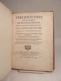 Vers solitaires et autres de diverses espèces, dont il est traité dans le livre De la Génération des Vers représentez en plusieurs planches, avec les renvois aux pages où il en est parlé, ou qui y ont rapport : ensemble, plusieurs remarques importantes sur ce sujet.