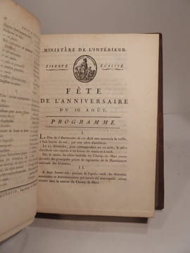 INSTITUT NATIONAL : RAPPORTS ET TRAVAUX 1803 : Programme des Prix de l'Institut National des Sciences et des Arts, proposés l'An IV de la République. ...