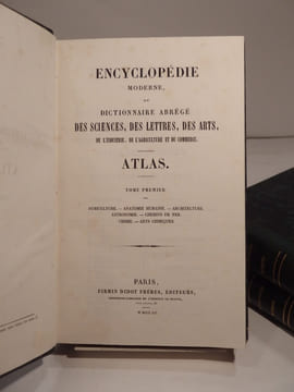 Encyclopédie moderne, ou Dictionnaire abrégé des Sciences, des Lettres, des Arts, de l'Inductrie, de l'Agriculture et du Commerce. ATLAS.. undefined