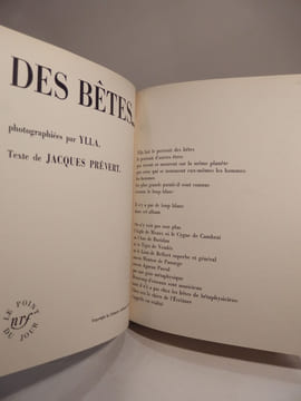 Des Bêtes... photographiées par Ylla. Texte de Jacques Prévert.. YLLA, PREVERT (Jacques)