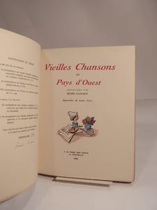Vieilles chansons du Pays d'Ouest, présentées par Henri Clouzot. Aquarelles de Louis Suire.