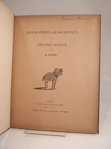 Biographies alsaciennes : Théophile Schuler, par A. Laugel.