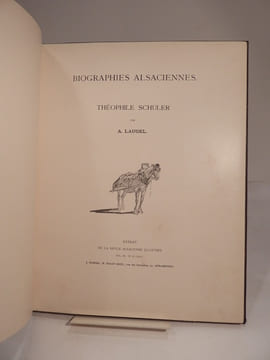 Biographies alsaciennes : Théophile Schuler, par A. Laugel.. LAUGEL (A.), SCHULER (Théophile)