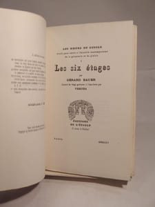 Les six étages, par Gérard Bauër. Illustré de vingt gravures à l'eau-forte par Vertès.
