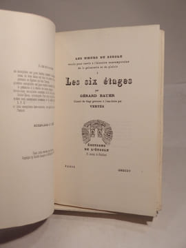 Les six étages, par Gérard Bauër. Illustré de vingt gravures à l'eau-forte par Vertès.. BAUER (Gérard), VERTES