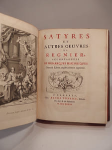 Satyres et autres oeuvres de Régnier, accompagnées de remarques historiques. Nouvelle édition considérablement augmentée.