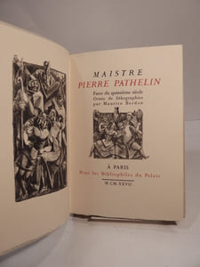 Maistre Pierre Pathelin. Farce du quinzième siècle ornée de lithographies par Maurice Berdon.