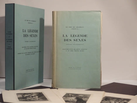 La Légende des Sexes. Poëmes hystériques. Illustré d'une aquarelle originale et de seize pointes sèches. [ENRICHI DE:] Suite complète de 12 ...