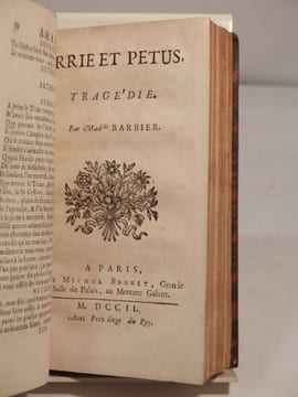 Amasis, tragédie. [SUIVI DE:] Arrie et Petus, tragédie. Par Madlle Barbier. [DE:] Cornélie, Mère des Gracques. Tragédie. Par Madlle Barbier. [DE:] La ...