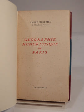 Géographie humoristique de Paris.. SIEGFRIED (André)