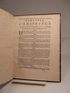 Agréable conférence de deux paisans (paysans) de Saint Ouen, & de Montmorency. Sur les affaires du temps. [SUIVI DE:] Suite de l'agréable conférence de deux païsans de Saint Ouen & de Montmorency. Par le mesme Autheur. [DE:] Troisième partie de l'agréable conférence de deux paisans de Saint Ouen & de Montmorency. Ou la rencontre ou dialogue de Piarot & de Janin, fait par le mesme Autheur de la première partie. [DE:] Suitte et quatriesme partie de l'agréable conférence de Piarot et de Janin, paisans de Saint Oüen & de Montmorency. Sur les affaires du temps, par le mesme Autheur. [ET DE:] Cinquiesme partie et conclusion de l'agréable conférence de deux païsans de Saint Ouen & de Montmorency. Sur les affaires du temps, par le mesme Autheur.
