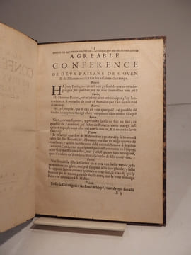 Agréable conférence de deux paisans (paysans) de Saint Ouen, & de Montmorency. Sur les affaires du temps. [SUIVI DE:] Suite de l'agréable conférence ...