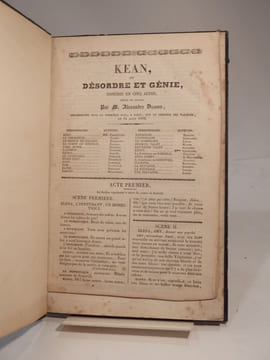 Kean, ou Désordre et Génie, comédie en cinq actes, mêlée de chants, par M. Alexandre Dumas. [SUIVI DE:] Vautrin, drame en cinq actes et en prose, par ...