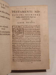 Raymondi Lullii Majoricani Philosophi suitemporais doctissimi libelli aliquot Chemici [...] 