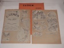 Clichés d'imprimerie sur papier des illustrations du Carmen de Proper Mérimée illustré et gravé par André Collot. MERIMEE (Prosper), COLLOT (André)