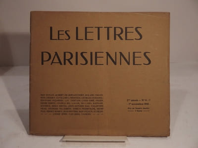 Les Lettres parisiennes. 2me année - N° 6-7 - 1er novembre 1919.