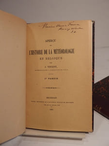 Aperçu de l'Histoire de la Météorologie en Belgique. 1ère partie. 2eme partie.
