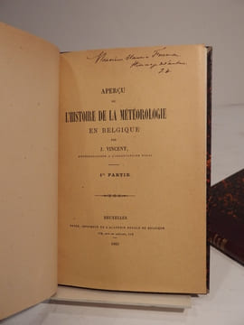 Aperçu de l'Histoire de la Météorologie en Belgique. 1ère partie. 2eme partie.. VINCENT (J.)