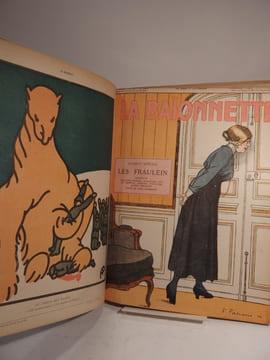 A coups de baïonnette. 330 dessins en noir et en couleurs de Gus Bofa, Cappiello, Guillaume, Henriot, Iribe, Léandre, Poulbot, Willette, Zislin, etc. ...