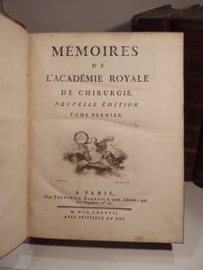 Mémoires de l'Académie de Chirurgie. Tomes 1 à 5.