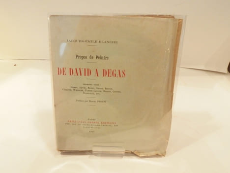Propos de peintres. De David à Degas. Préface de Marcel Proust. BLANCHE (Jacques-Emile)
