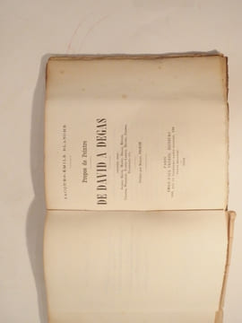 Propos de peintres. De David à Degas. Préface de Marcel Proust. BLANCHE (Jacques-Emile)