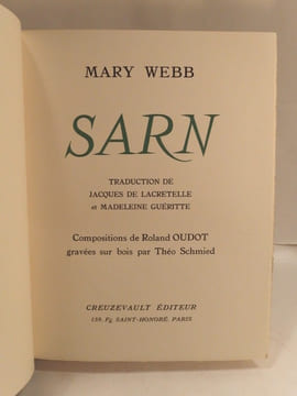 Sarn. WEBB (Mary), OUDOT (Roland)