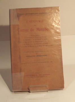 L'Oeuvre du Comte de Mirabeau. APOLLINAIRE (Guillaume).