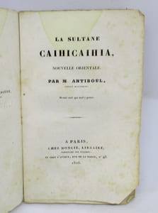 La Sultane Caihicaihia, nouvelle orientale