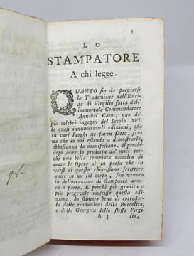 L'Eneide di Virgilio del commendatore Annibal Caro libro dodici. (...) Oltre la vita dell'Autore, e quella del medesimo Virgilio si aggiungono le ...