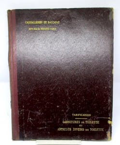 Tarification. Garniture de toilette et articles divers de toilette