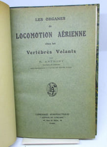 Les Organes de locomotion aérienne chez les vertébrés volants