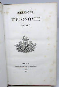 Mélanges d'économie sociale.