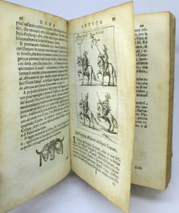 Ritratto di Roma antica: Formato Nuovamente conle Autorità, di Bartolomeo Marliani, del P. Alessandro Donati, di Famiano Nardini, e d'altri celebri Antiquarij, accennati nell'epistola al Lettrore. Nel quale, si descriuono gli Archi, Aquedotti, Basiliche, Circi, Colonne, Curie, Fori, Librerie, Naumachie, Obelischi, Palazzi, Pitture, Ponti, Statue, Teatri, Anfiteatri, Tempij, Terme, Vie e altri Edificij Romani. Adornato di moltissime Figure in Rame, di varie Medaglie, e di curiose Notitie Istorische 