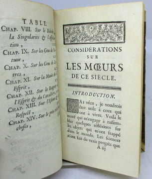 Considérations sur les moeurs de ce siècle. ANONYME (Charles Pinot DUCLOS)