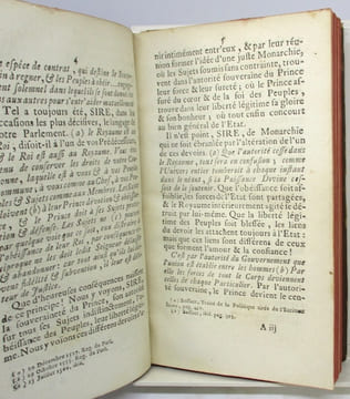 Remontrances du Parlement au Roi du 9 avril 1753. PARLEMENT DE PARIS