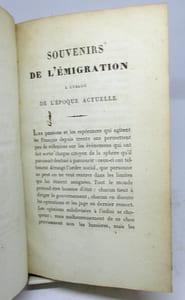 Souvenir de l'Emigration à l'usage de l'époque actuelle