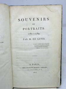 Souvenirs et portraits. 1780-1789