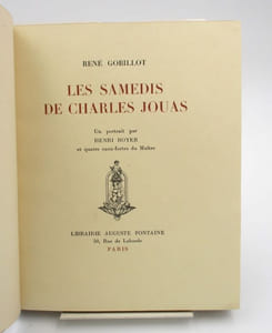 Les Samedis de Charles Jouas. Un portrait par Henri Royer et quatres eaux-fortes du Maître