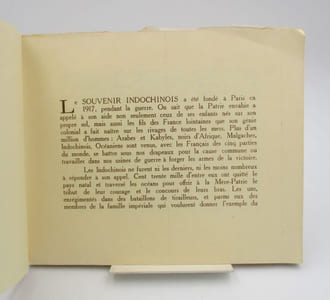 Le Souvenir Indochinois. Oeuvre des tombes et du culte funéraire des Indochinois morts pour la France