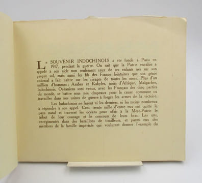 Le Souvenir Indochinois. Oeuvre des tombes et du culte funéraire des Indochinois morts pour la France. Association nationale des anciens d'Indochine