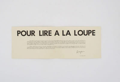Pour lire à la loupe