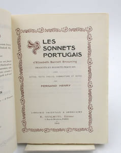 Les Sonnets portugais (...) traduits en sonnets français